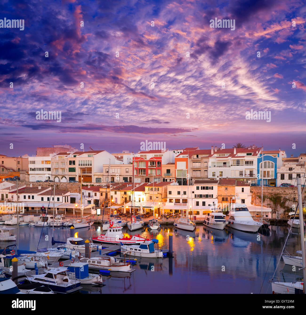 ciutadella-menorca-marina-port-sunset-with-boats-stock-photo-alamy
