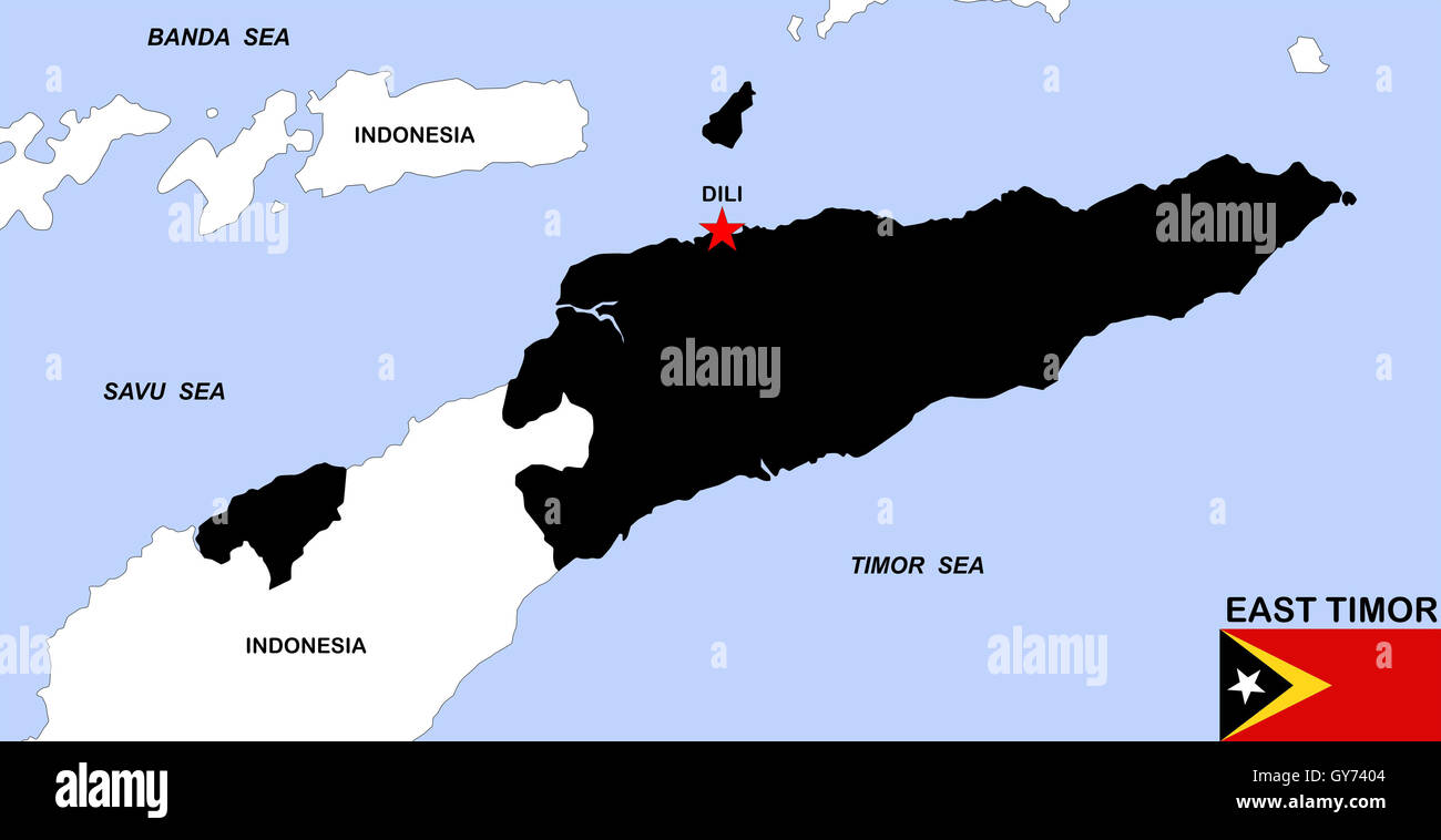 east timor map Stock Photo - Alamy