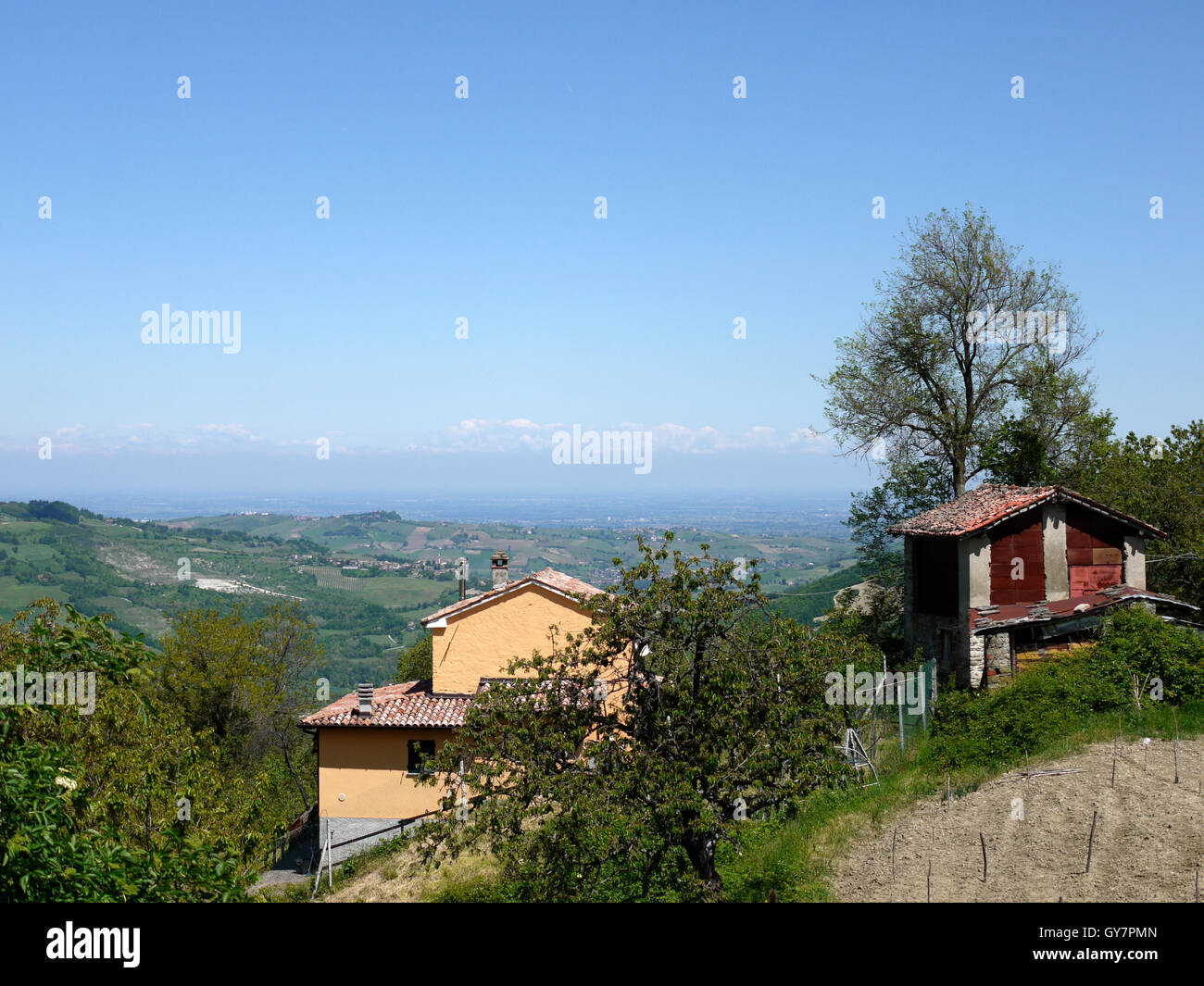 Landscape in Tidone Valley, Italia, 2014. Stock Photo