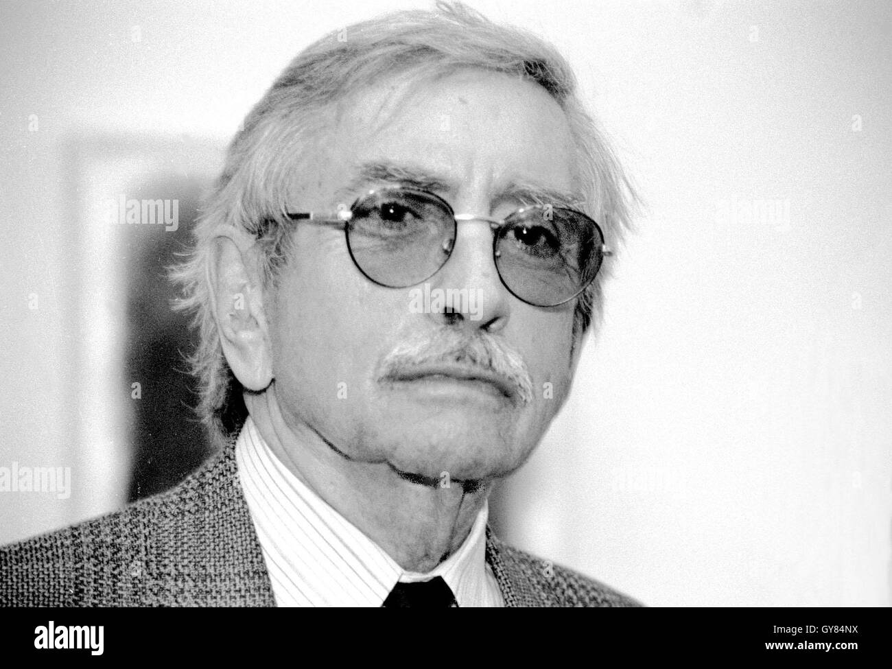 FilePix: Edward Albee American playwright photographed in New York City USA at American Academy of Arts & Letters archival photo 2002. The distinguished member of the American Academy of Arts & Letters was among the most honored of American dramatists. Beyond his Tonys, including one for lifetime achievement, he won three Pulitzer Prizes. His plays probed the savage harrowing sometimes comic depths underlying the facade of American life. & often opened abroad, being more appreciated there than in the US Stock Photo