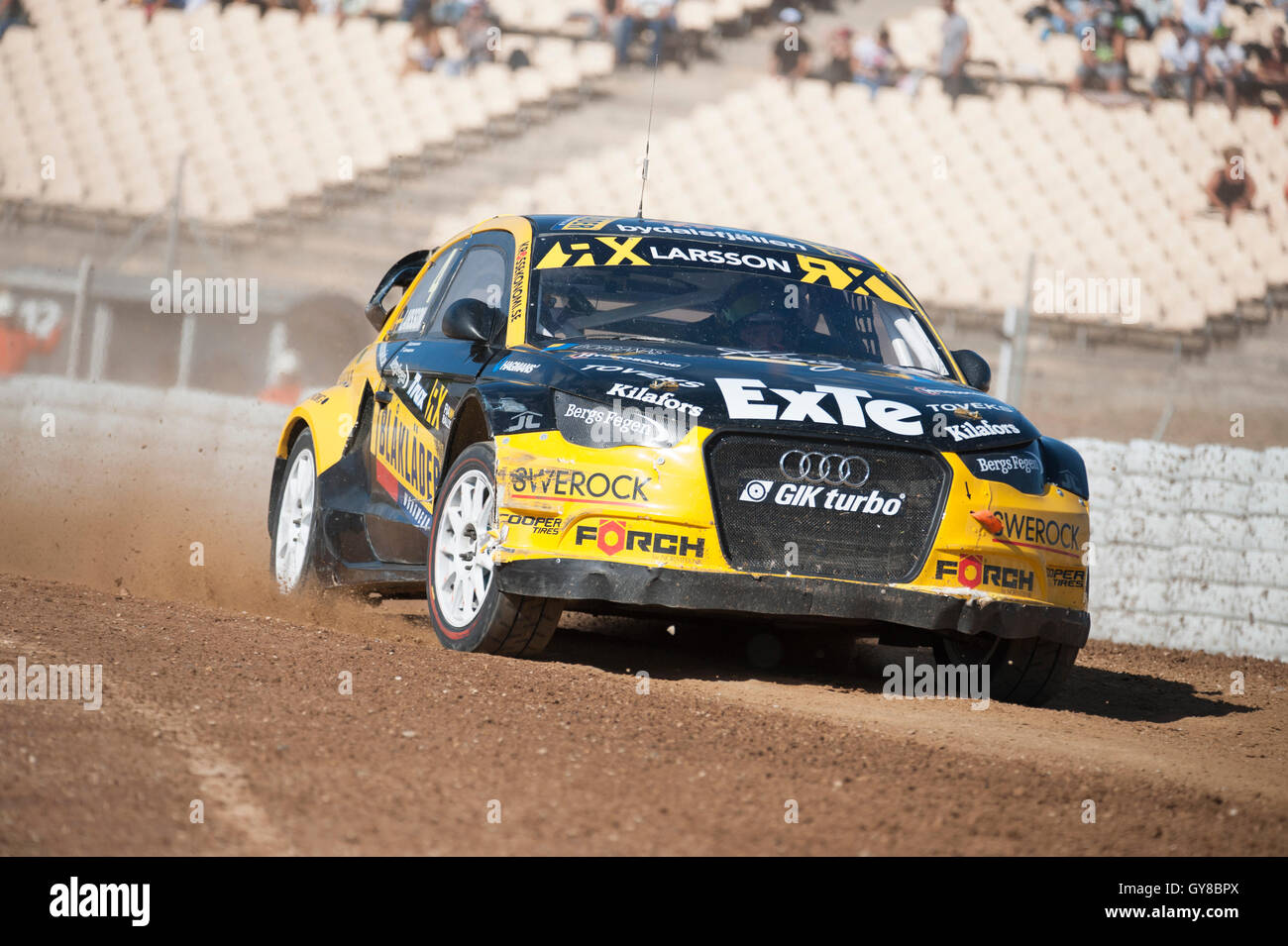 Robin Larsson Rally Barcelona, Spain. 18th Sept, 2016. The Audi A1 car driven by Robin ...