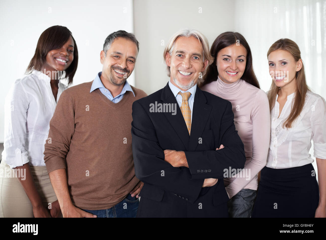 Portrait of a multi ethnic business team Stock Photo - Alamy