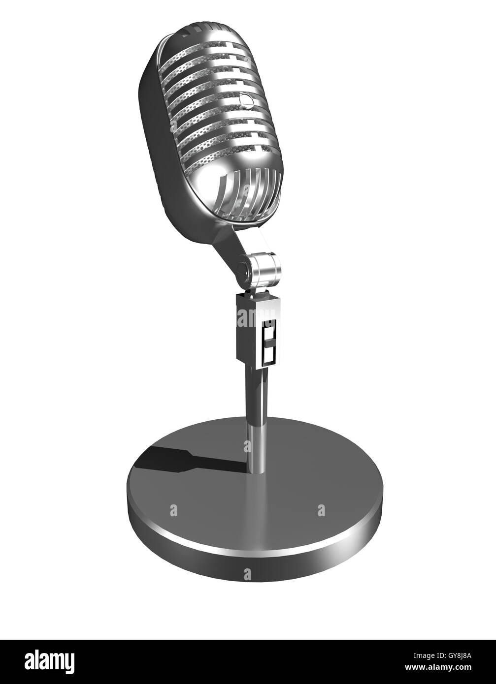 Vintage singing microphone Black and White Stock Photos & Images - Alamy