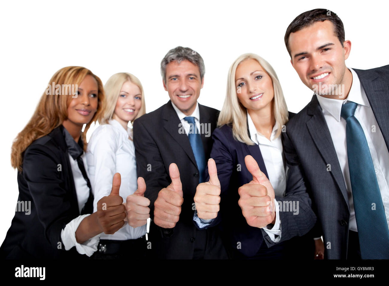 Group portrait smiling businesspeople hi-res stock photography and ...