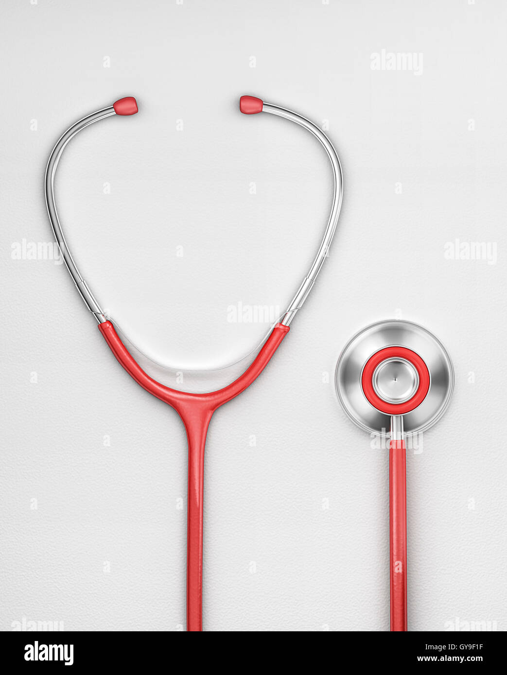 A stethoscope on a white background Stock Photo Alamy