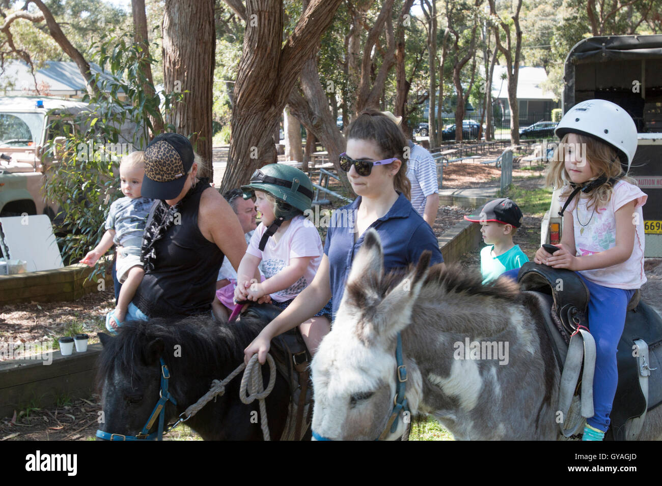 Australian primary school annual fete and fair day for students,children,teachers and parents, North Sydney,Australia Stock Photo