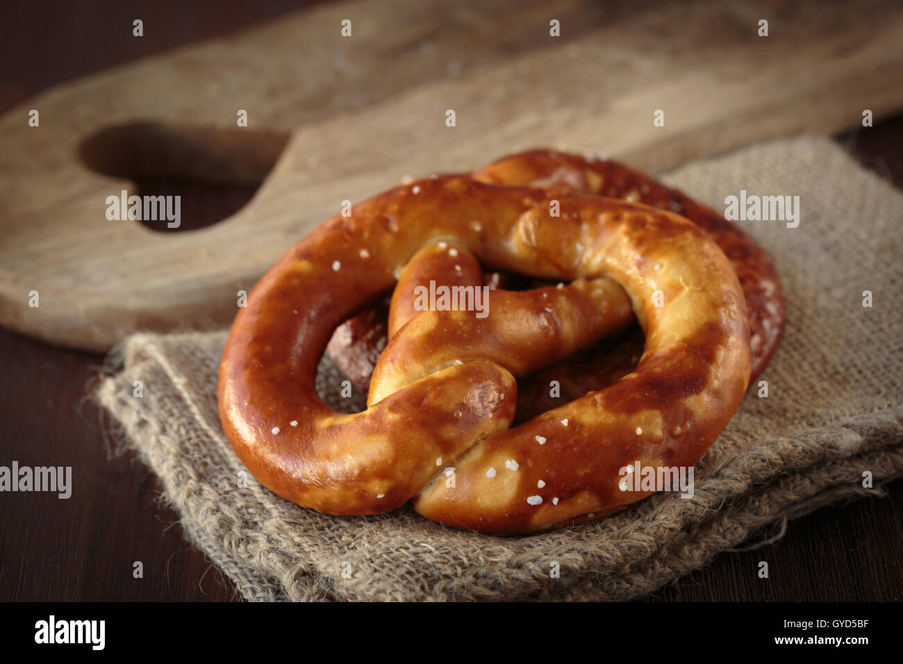 The typical german pretzel bread, salty snack Stock Photo Alamy