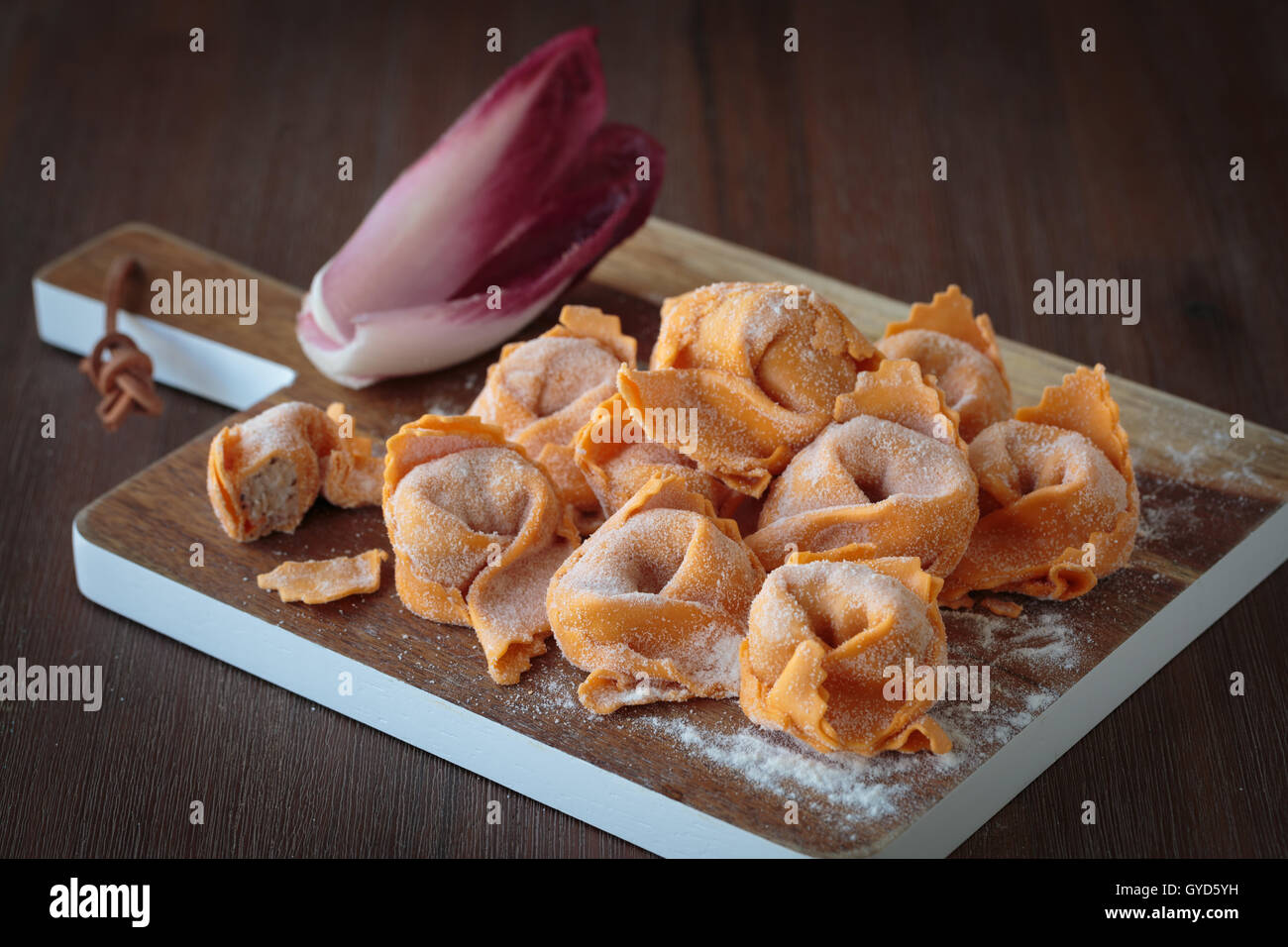 Tasty hand made italian tortellini for autumn season Stock Photo Alamy