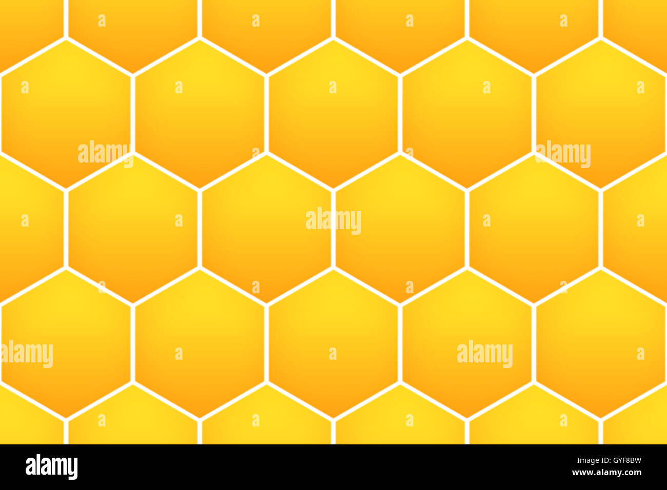 yellow honeycomb pattern background for web design. Stock Photo