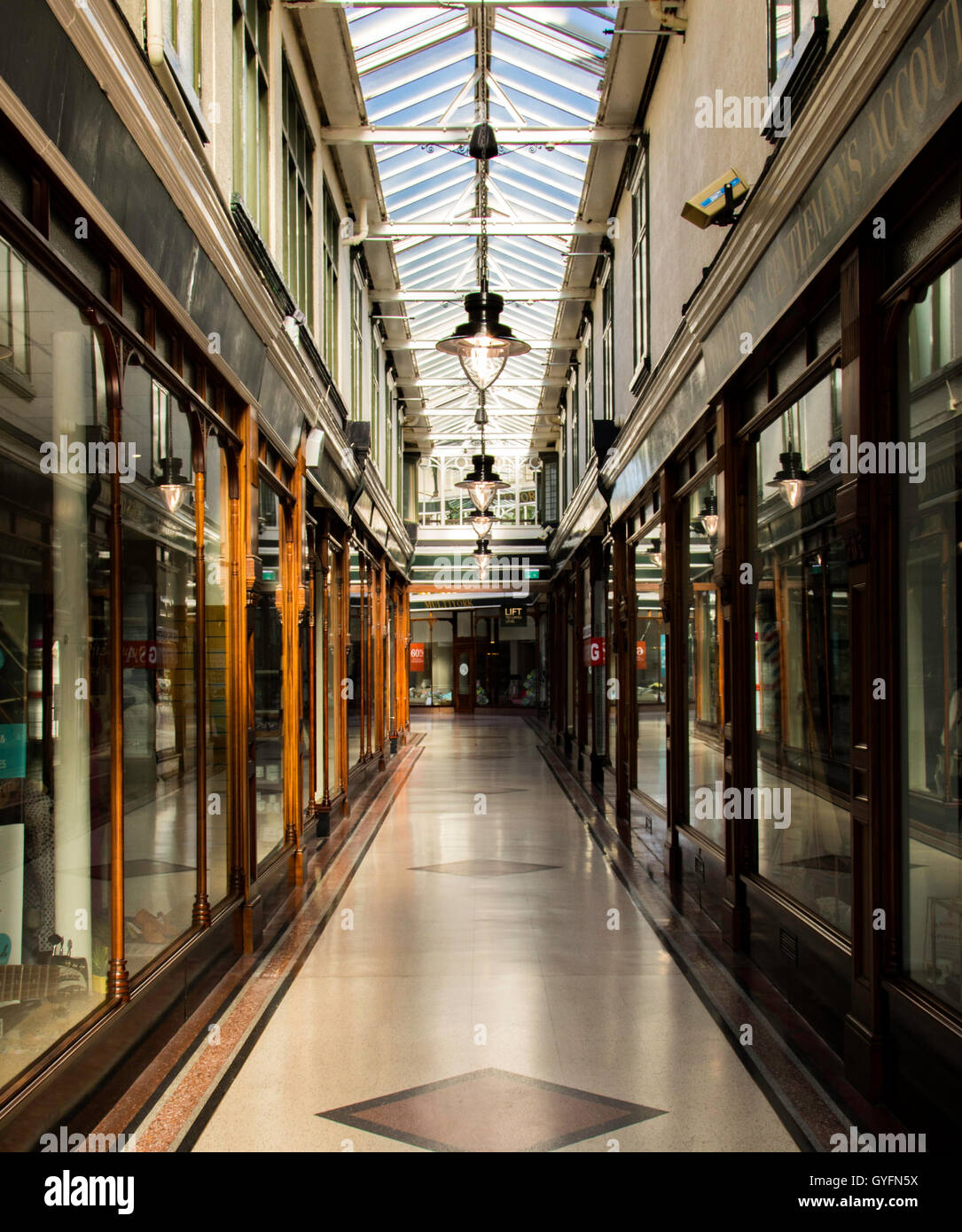 Victorian shopping Arcade in Southport Stock Photo Alamy