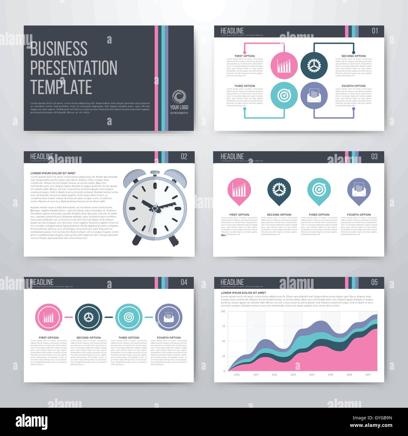 Infographics presentation template flat design Stock Vector Image & Art ...