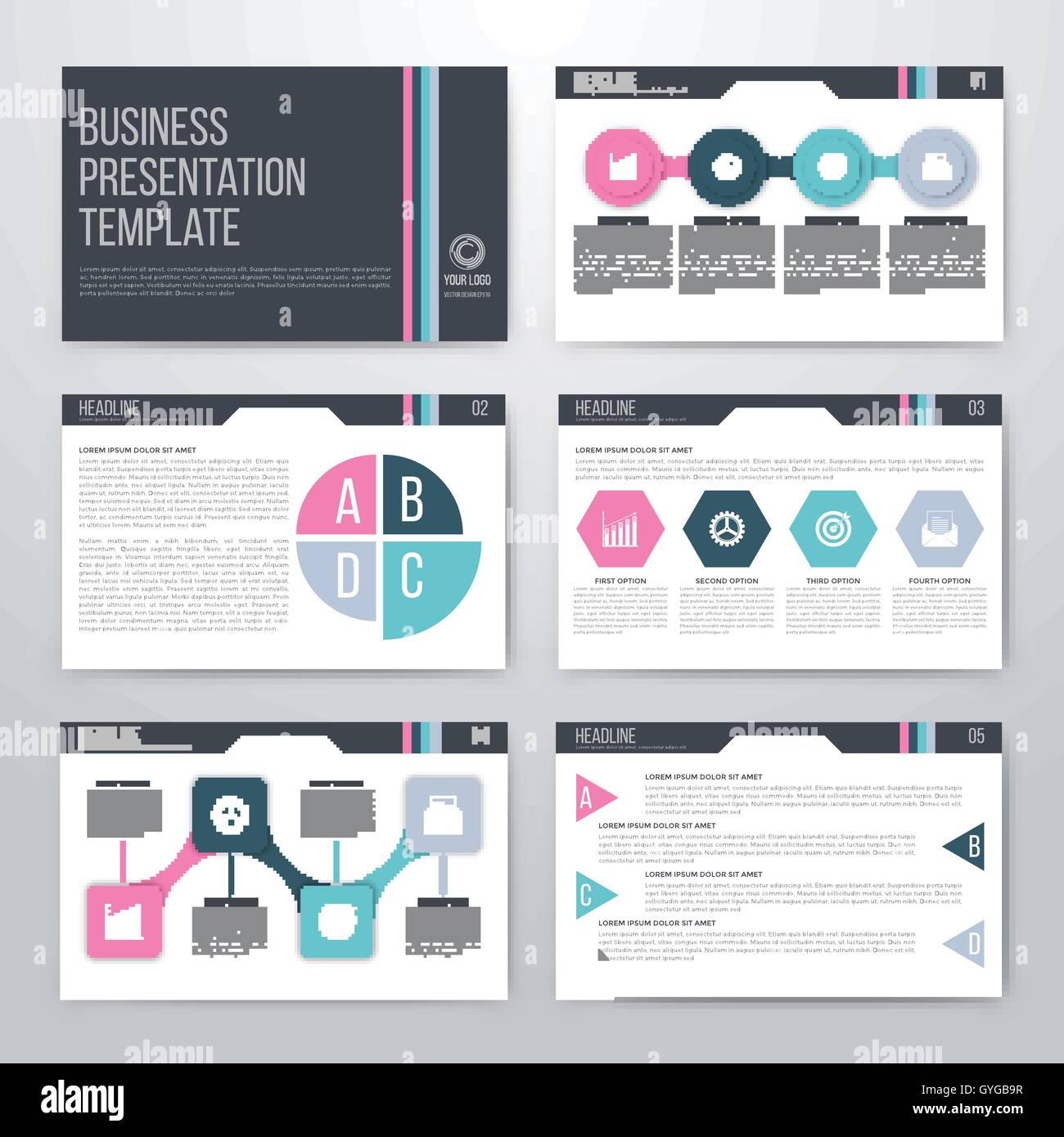 Infographics presentation template flat design Stock Vector Image & Art ...