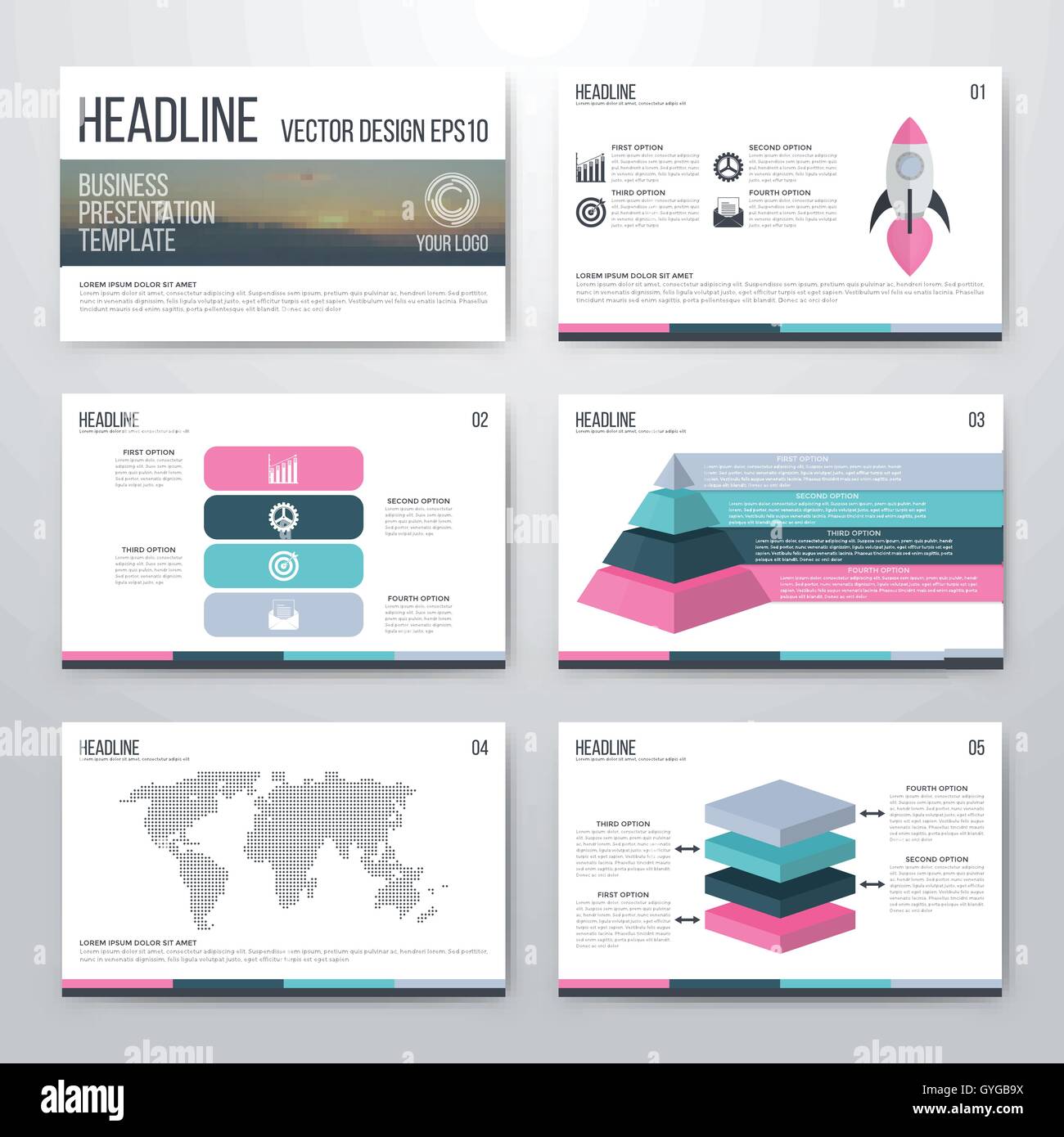 Infographics presentation template flat design Stock Vector Image & Art ...