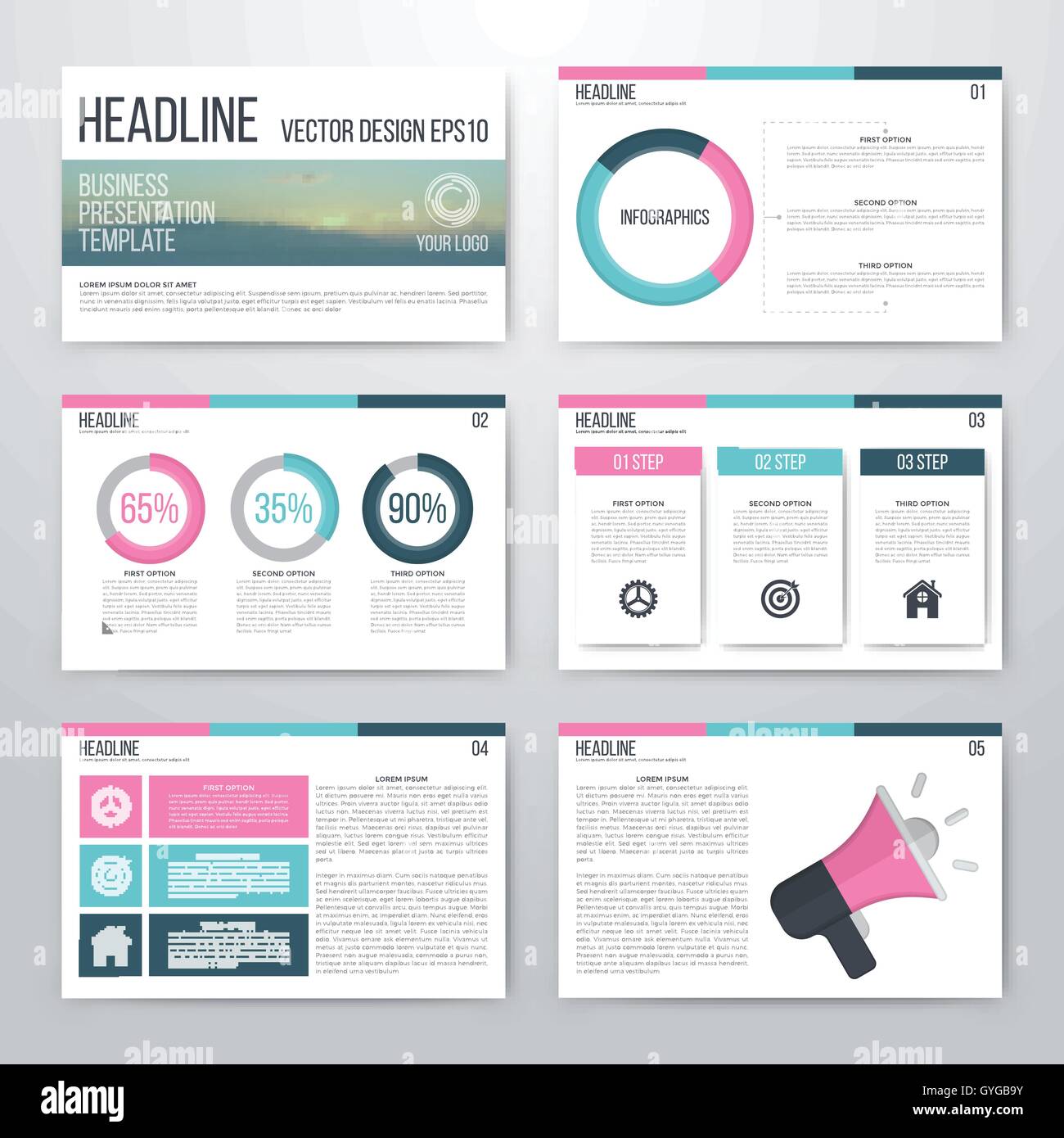Infographics presentation template flat design Stock Vector Image & Art ...
