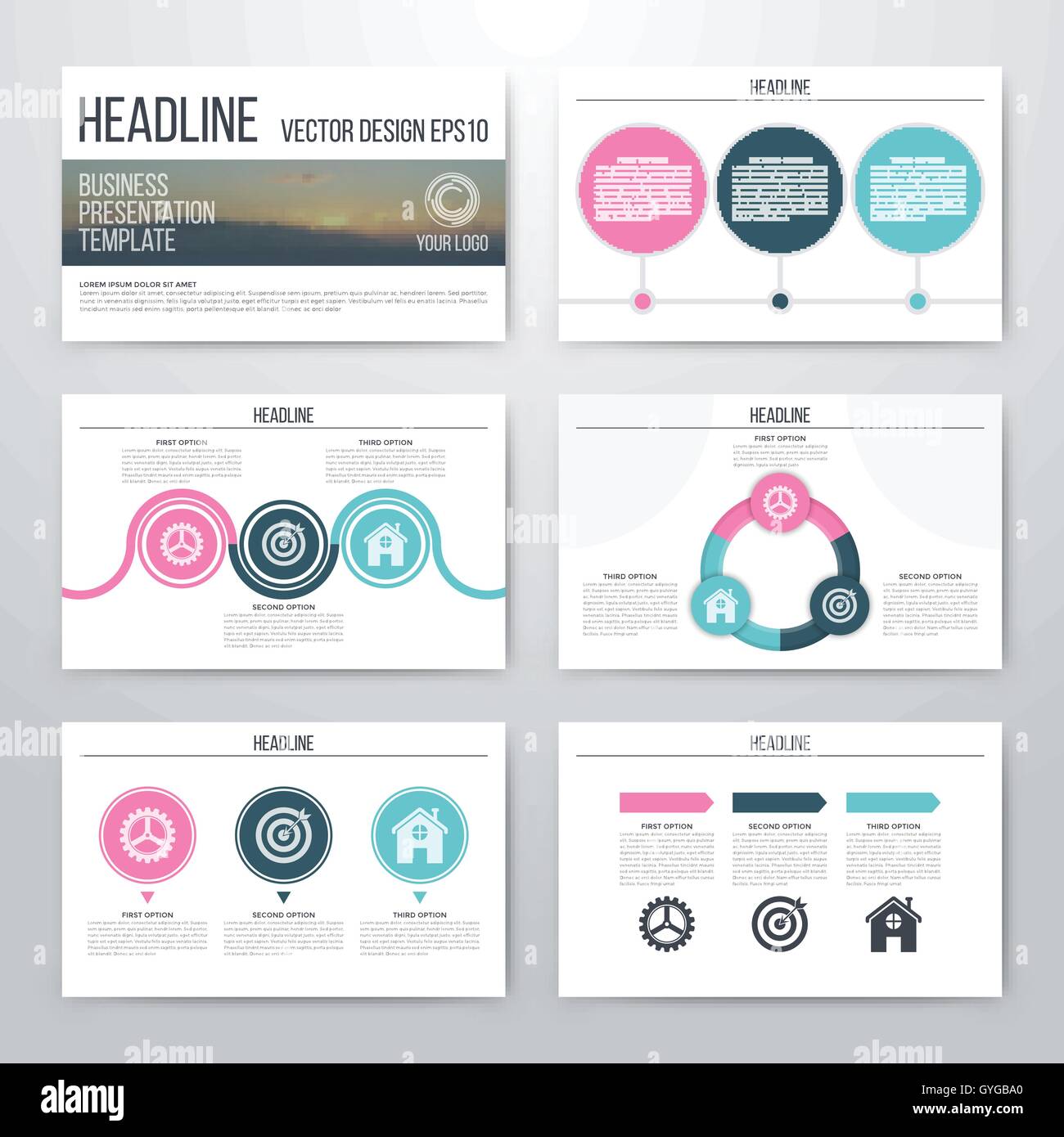 Infographics presentation template flat design Stock Vector Image & Art ...