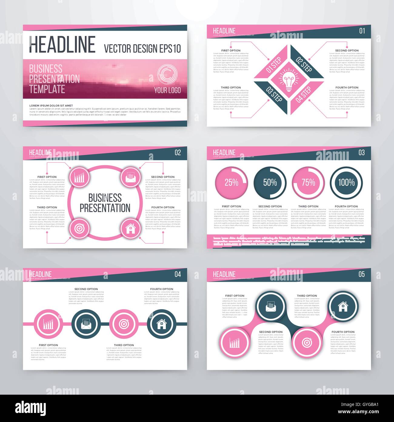 Infographics presentation template flat design Stock Vector Image & Art ...