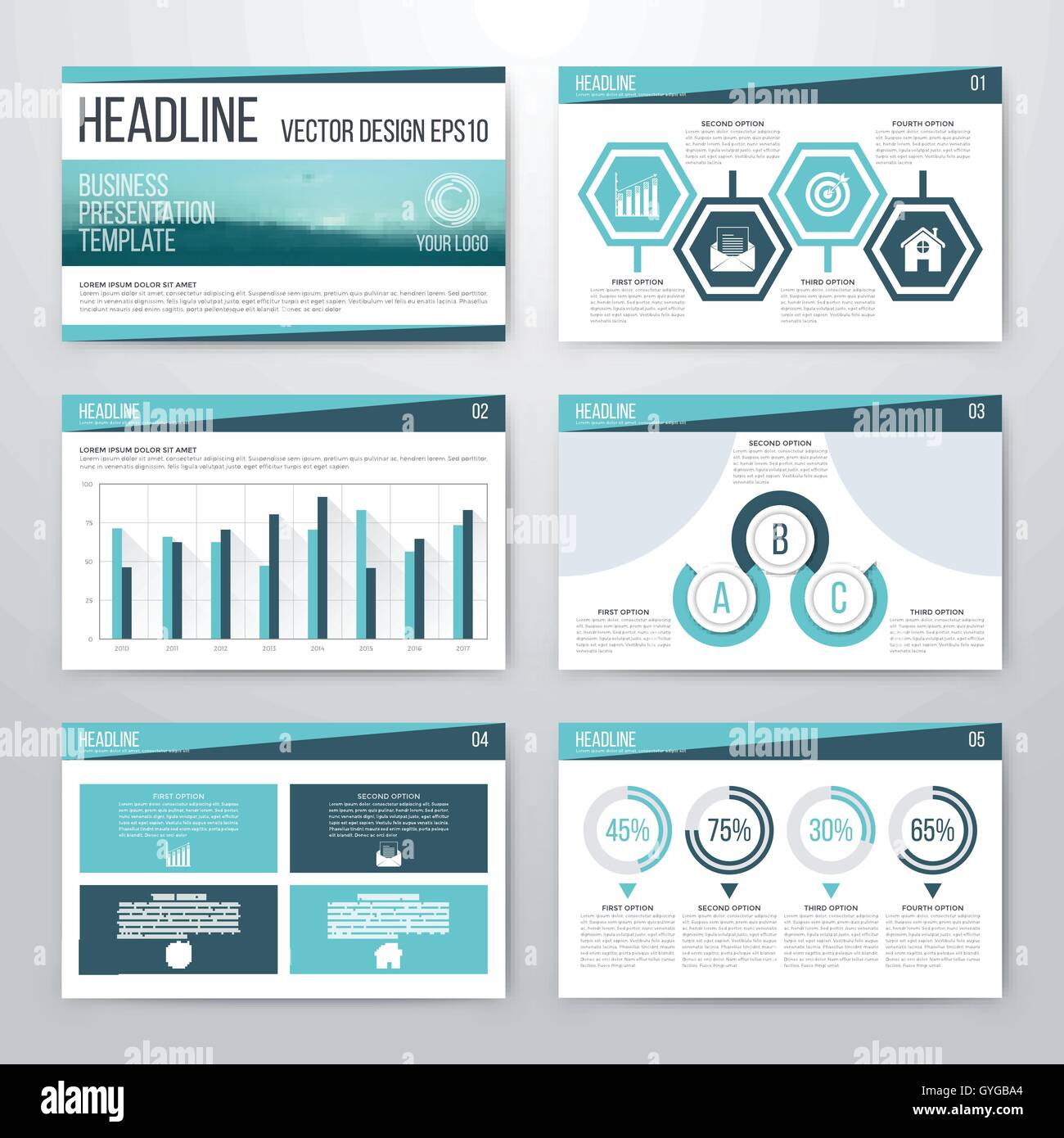Infographics presentation template flat design Stock Vector Image & Art ...