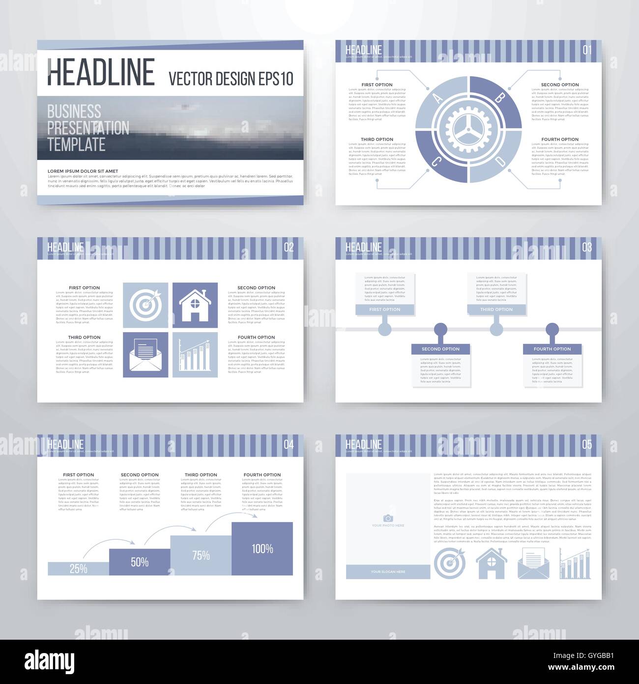 Infographics presentation template flat design Stock Vector Image & Art ...