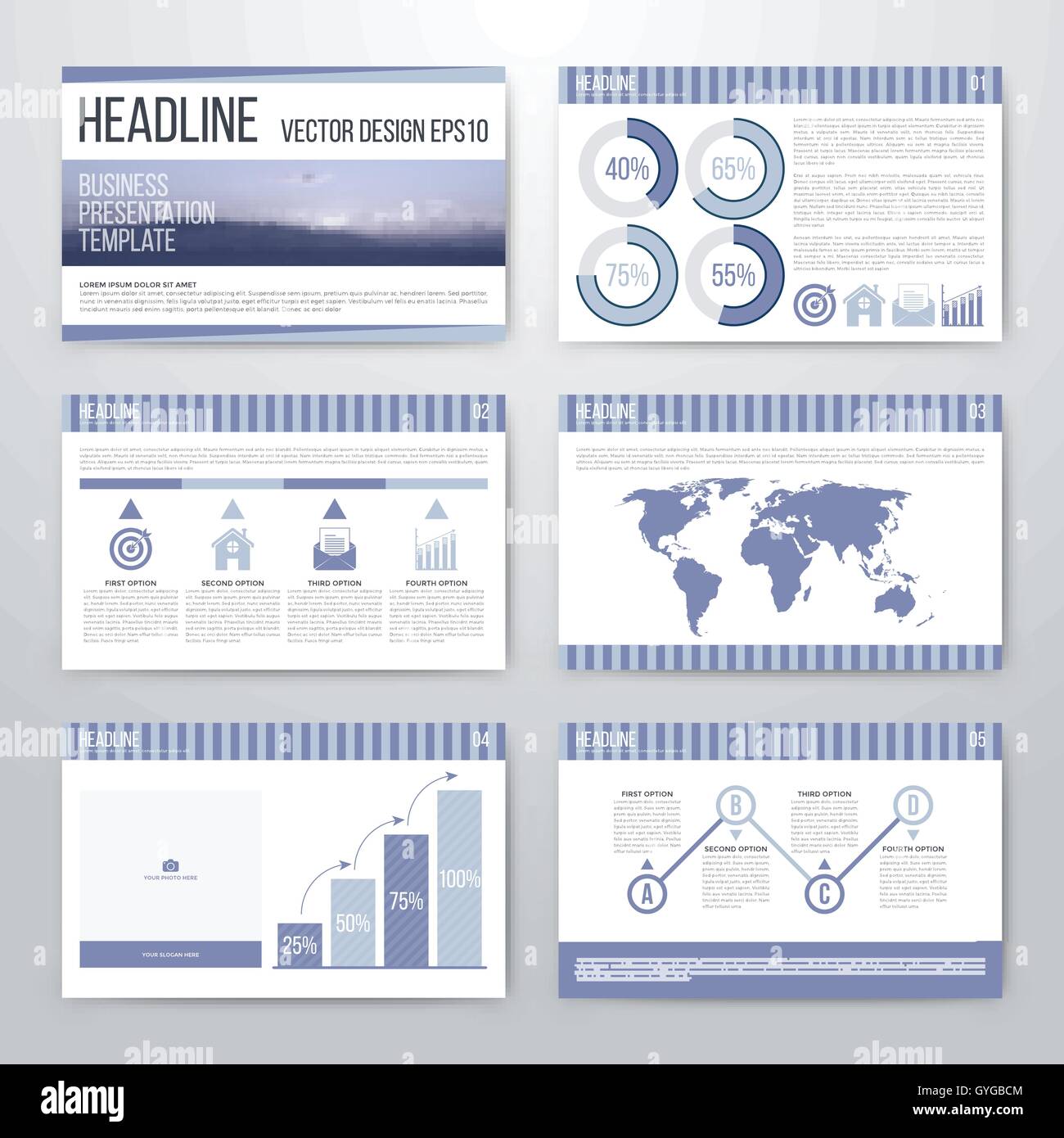 Infographics presentation template flat design Stock Vector Image & Art ...