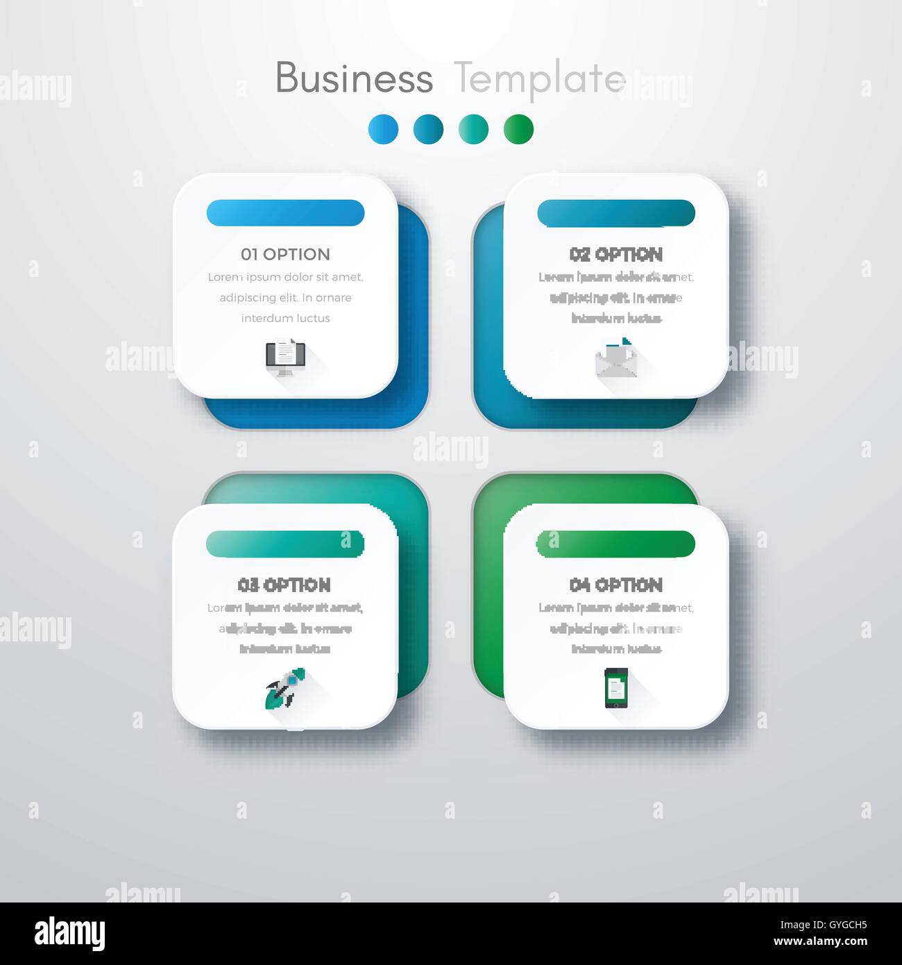 Vector illustration of four square infographics Stock Vector Image ...