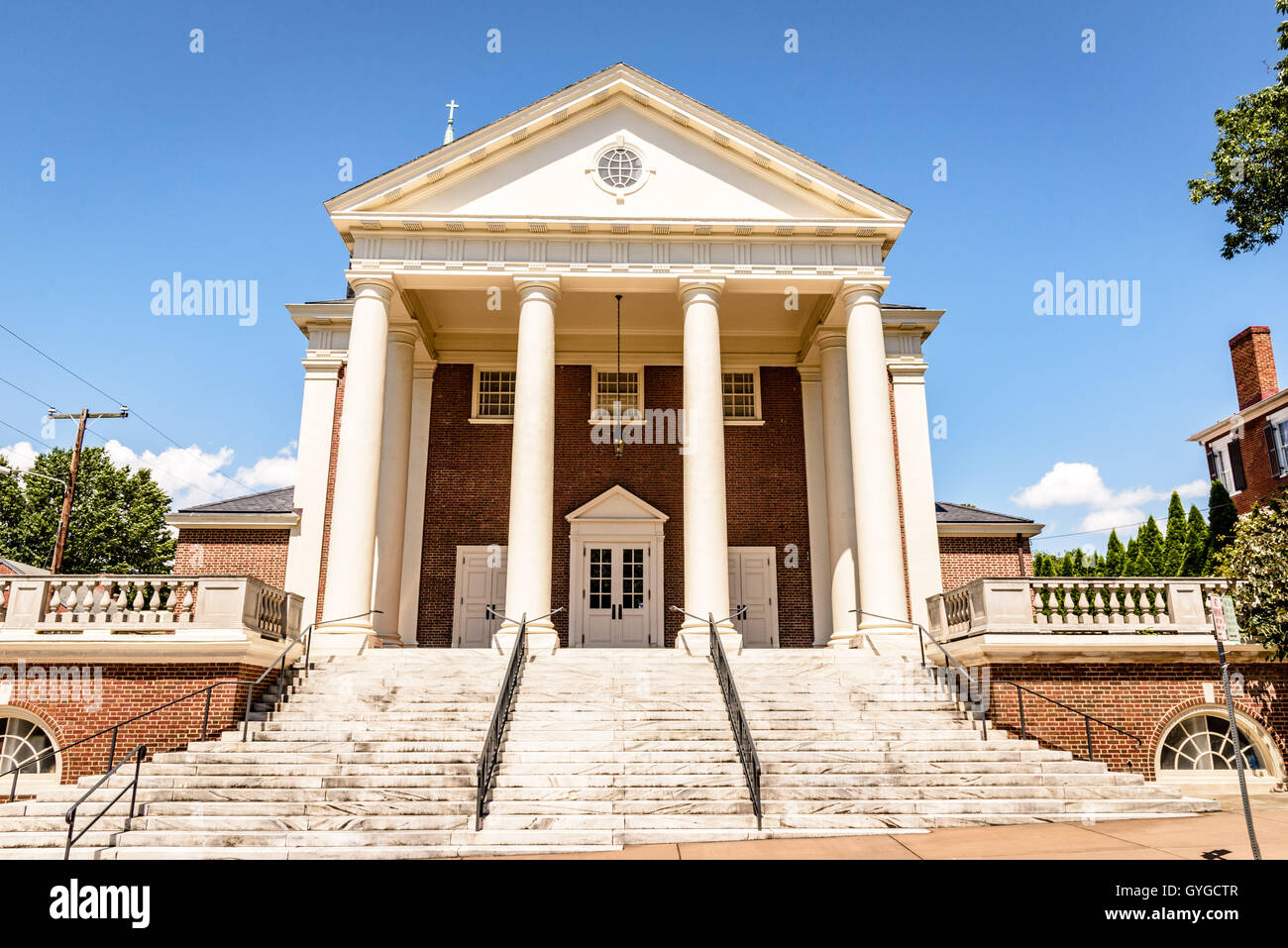 First United Methodist Church, 101 East Jefferson Street, Charlottesville, Virginia Stock Photo