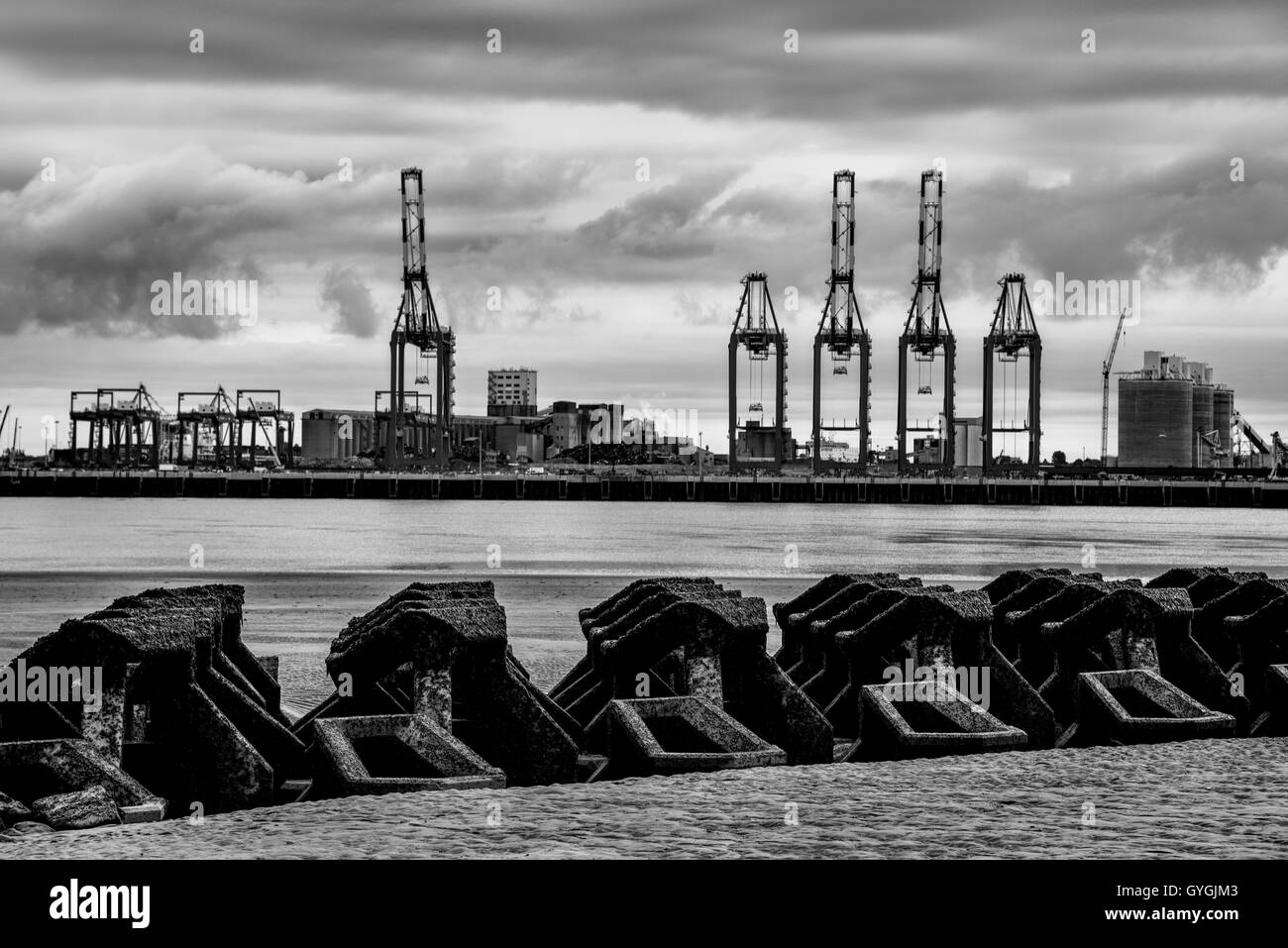 Liverpool 2 Port from New Brighton Perch Rocks Stock Photo Alamy