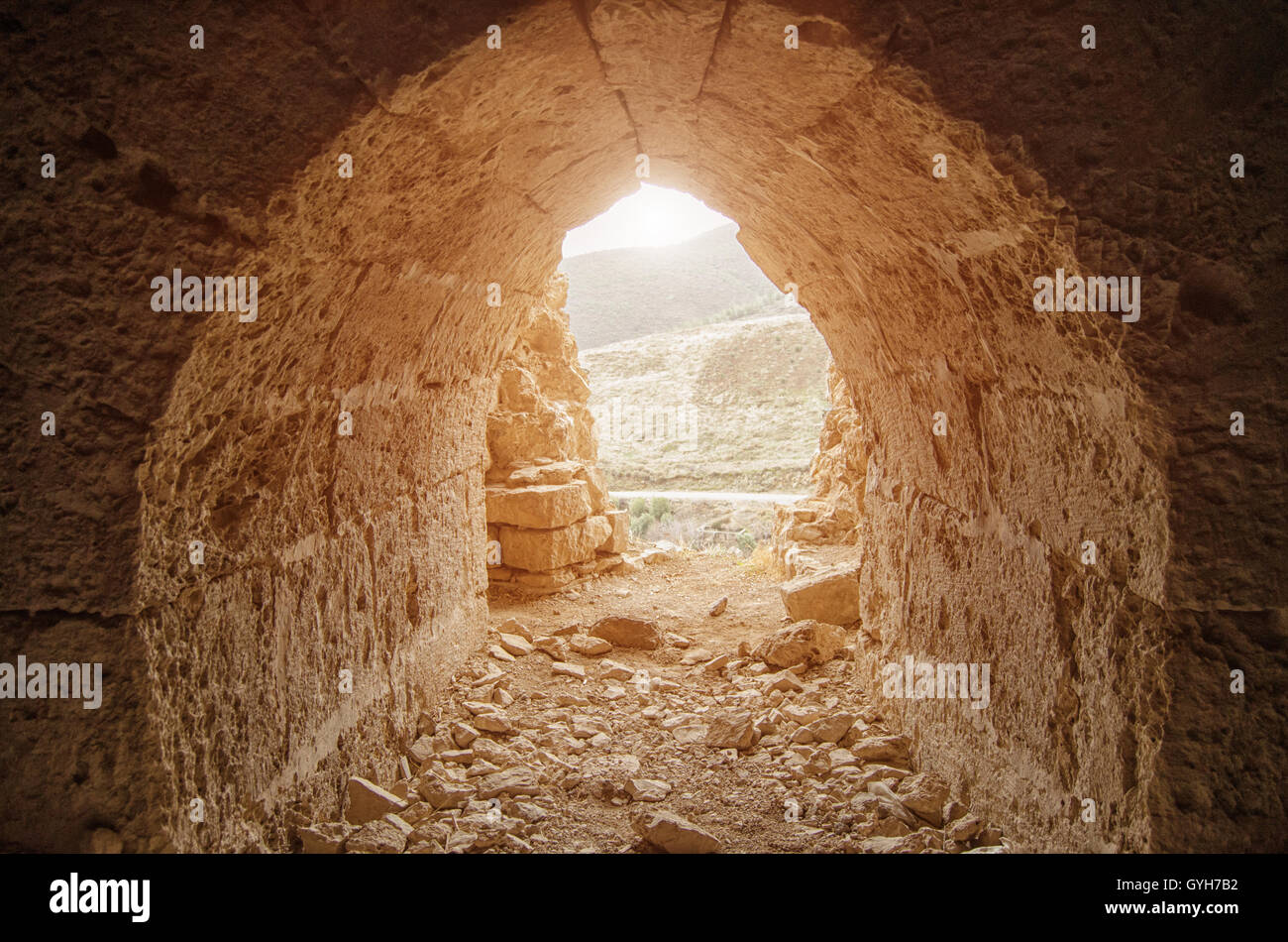 Ancient tunnel entrance ,Turkey Stock Photo