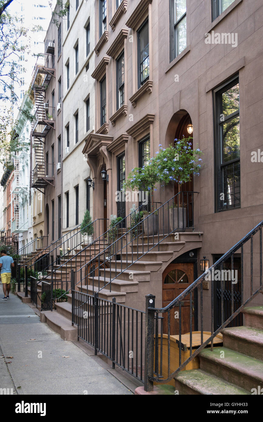 Brownstones, Kips Bay, NYC Stock Photo Alamy