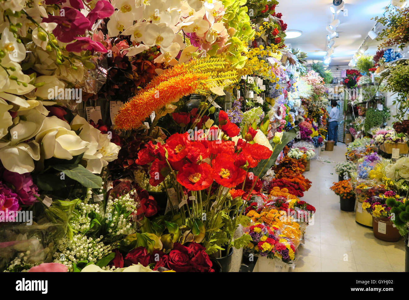 Silk Flower Store, NYC Stock Photo Alamy