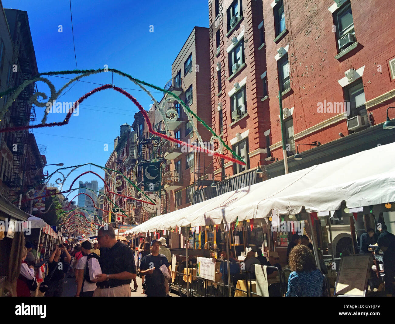 2016 Feast of San Gennaro, Mulberry Street, New York, USA Stock Photo