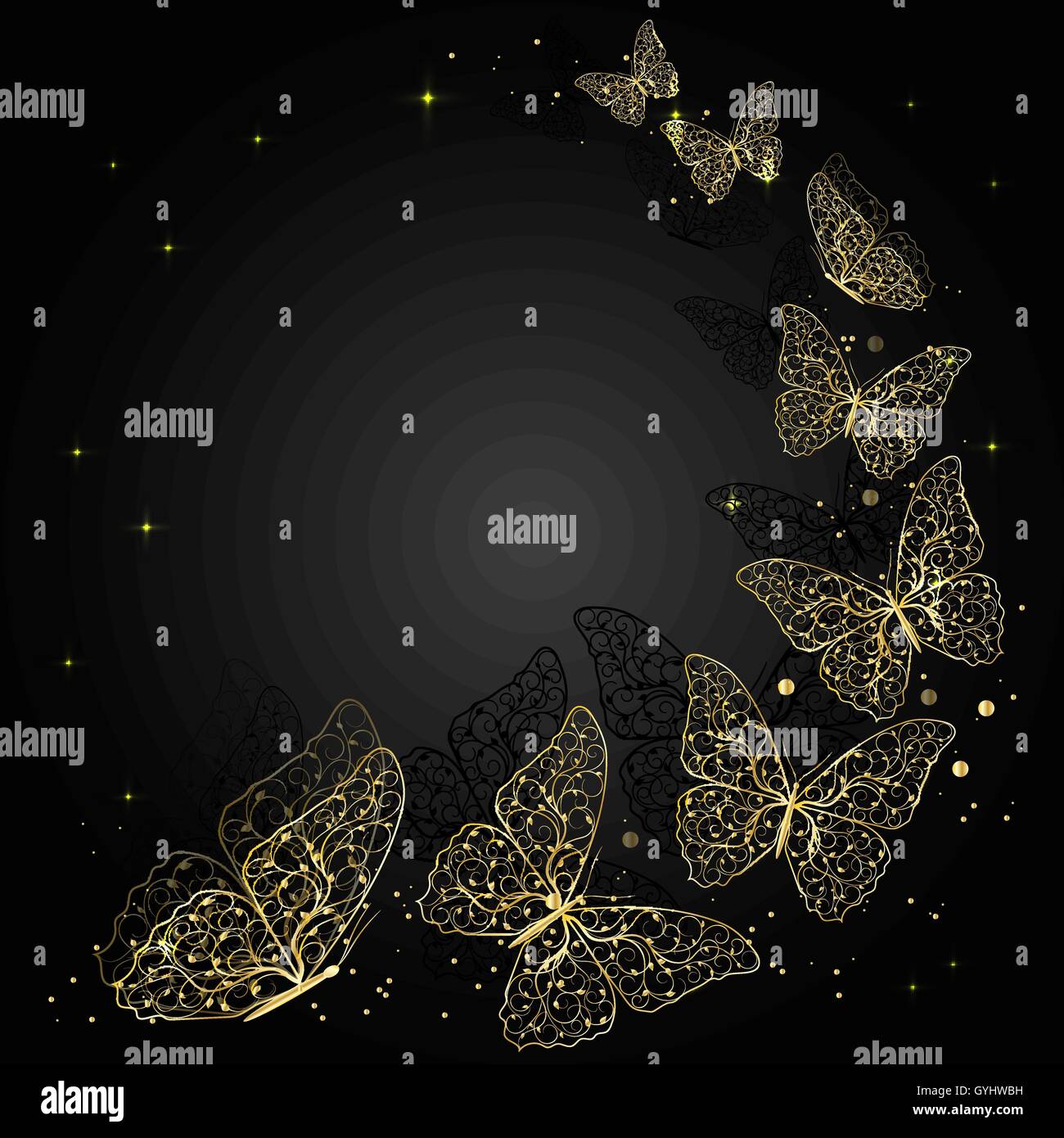 Gold butterflies hires stock photography and images Alamy