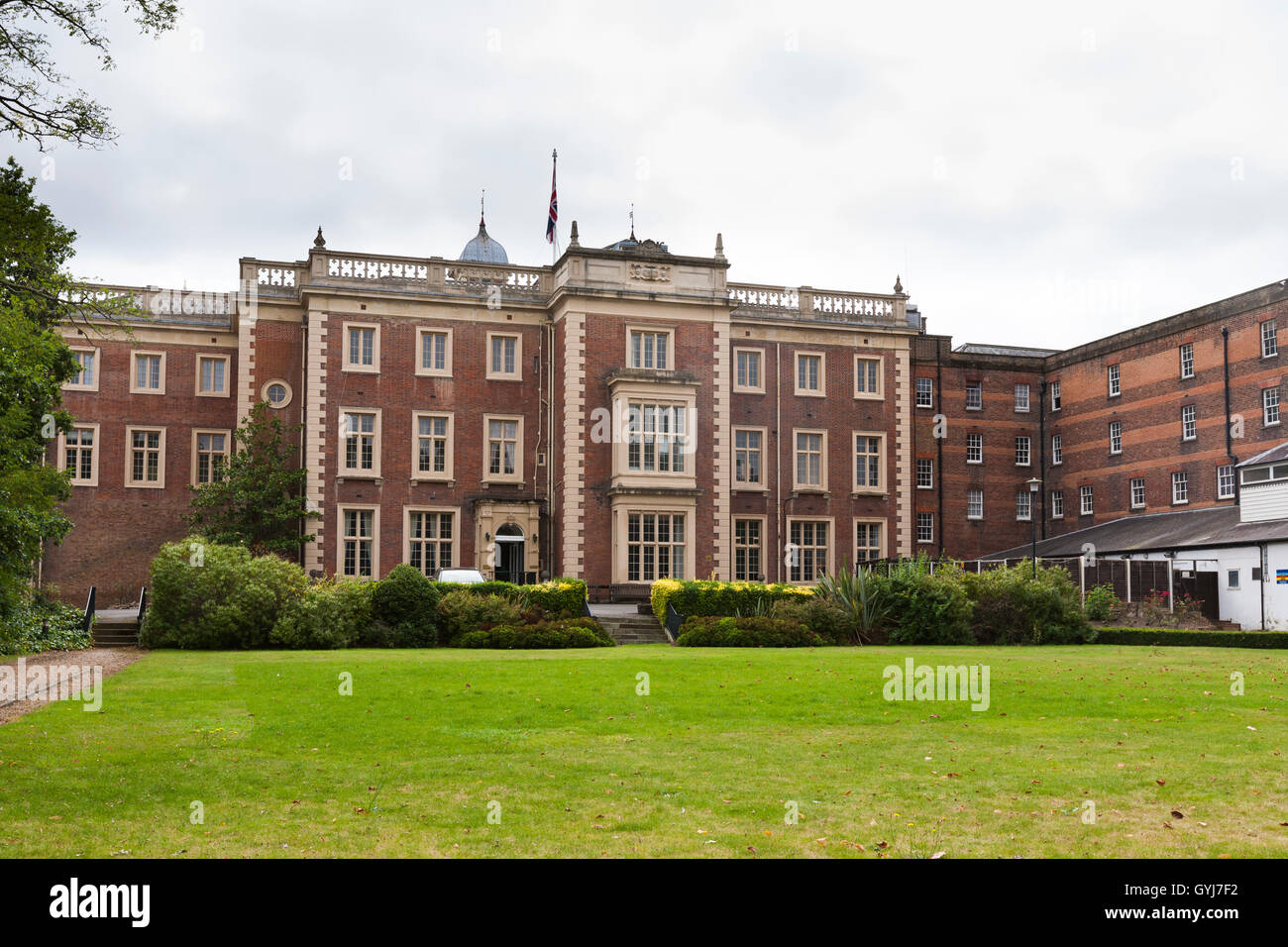 Rear aspect / back of Kneller Hall, Whitton, Twickenham, home of Royal Military School of Music, & the Museum of Army Music. UK Stock Photo