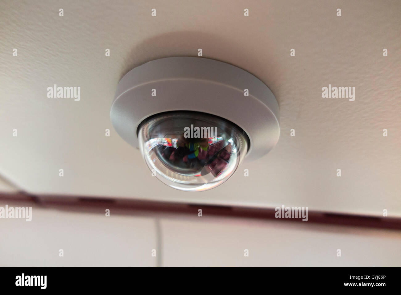 CCTV security camera fitted on the New Routemaster doubledecker bus