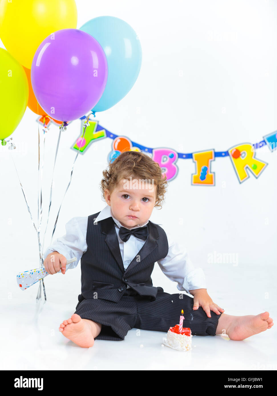 Babies' first birthday one year Stock Photo - Alamy