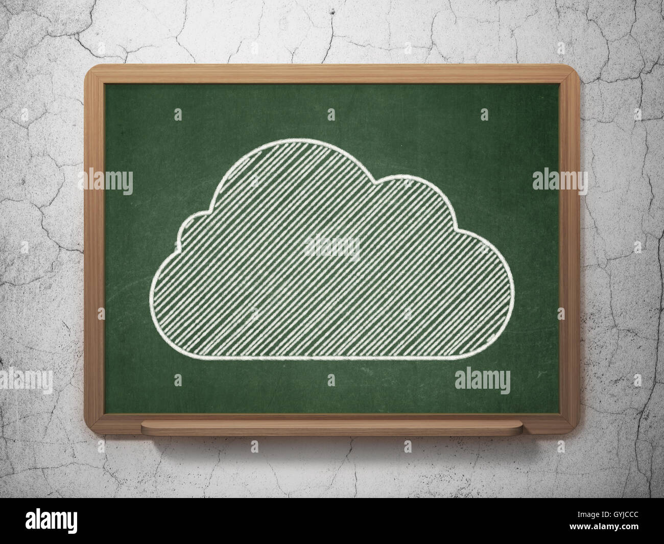 Cloud technology concept: Cloud on chalkboard background Stock Photo ...