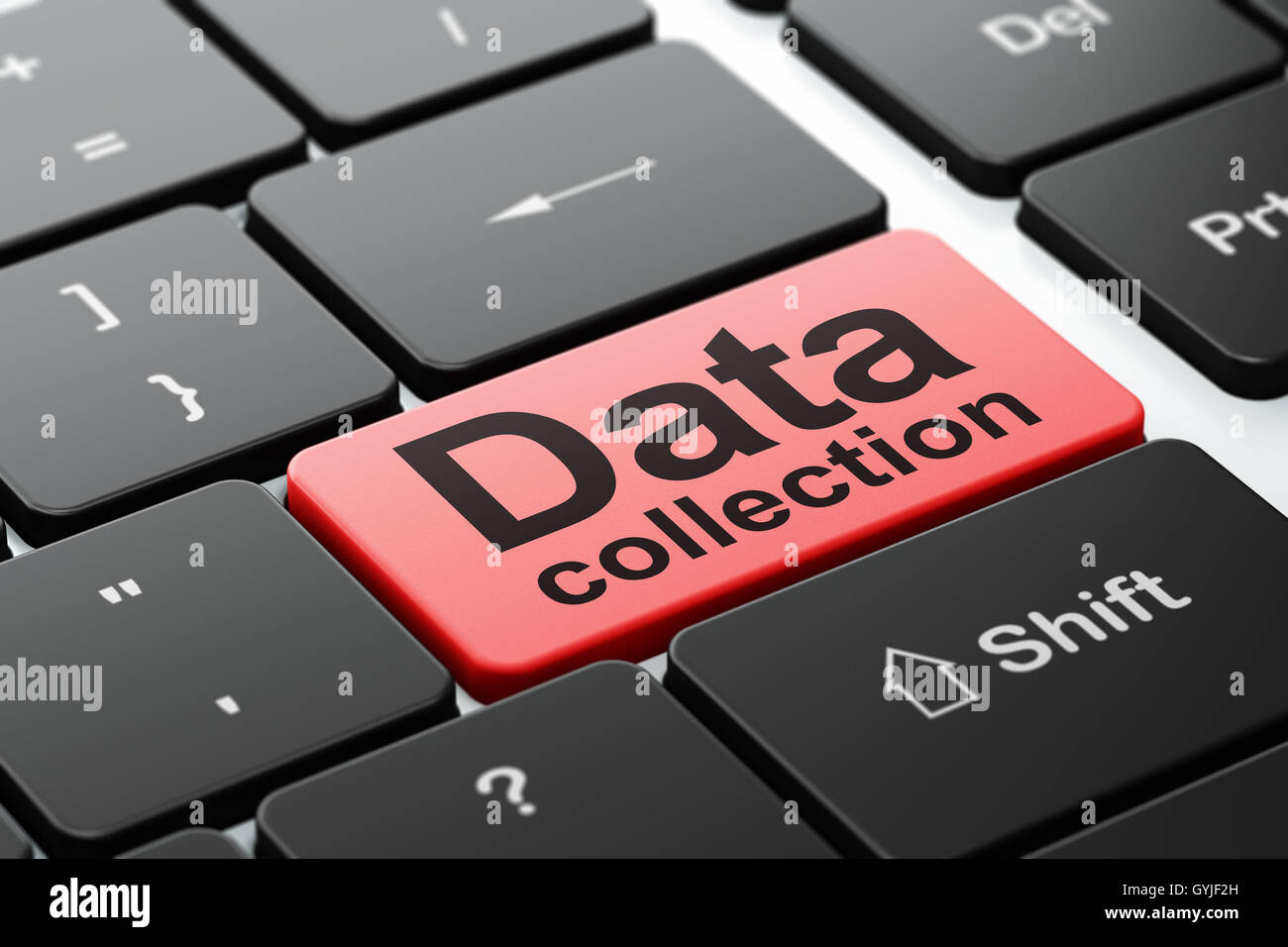 Pc Data Collection Image Information concept: Data Collection on computer keyboard background ...