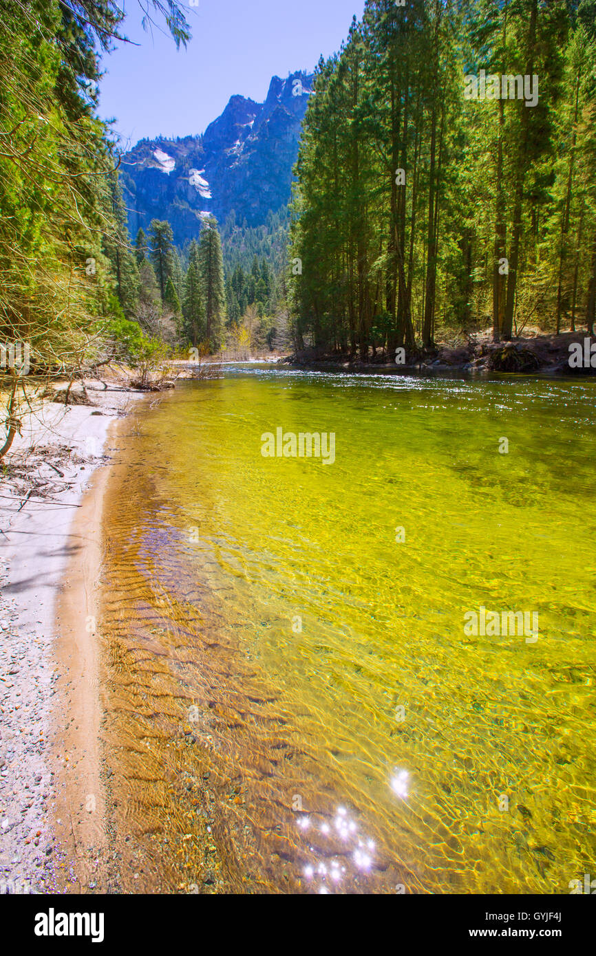 Yosemite National Park Merced River in California Stock Photo - Alamy