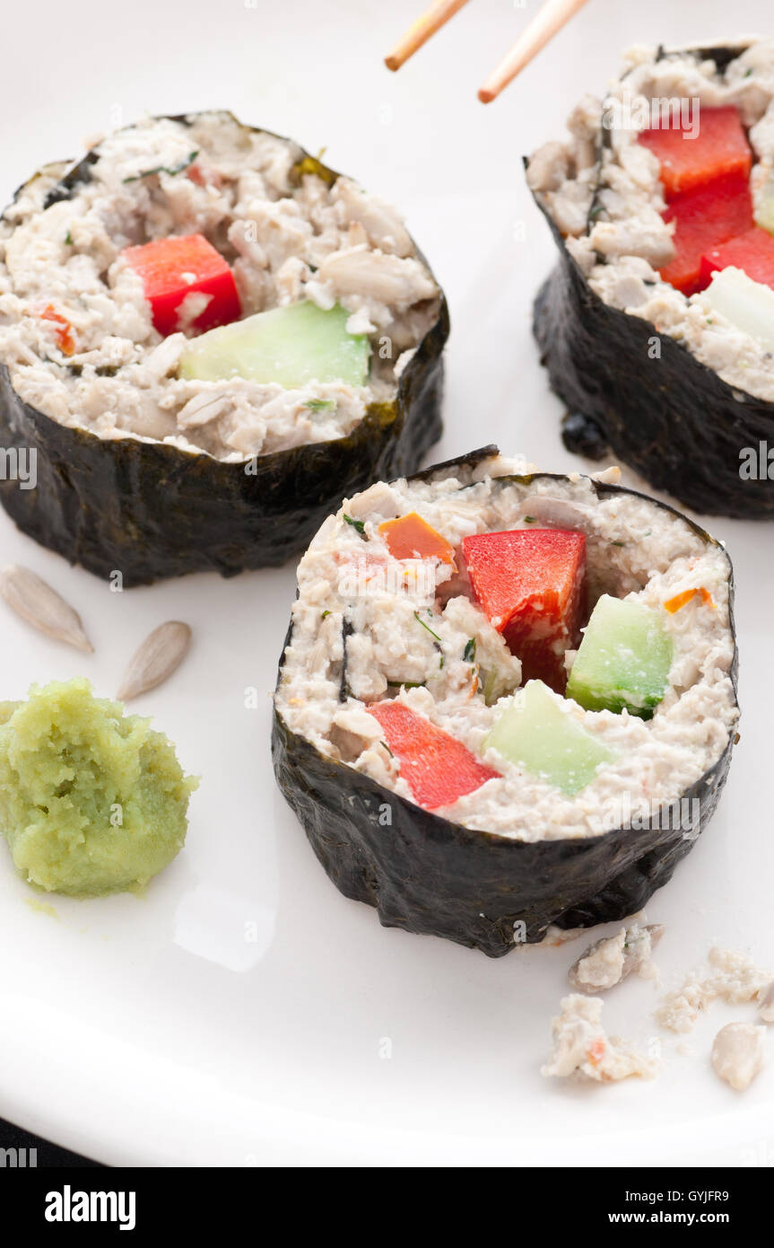 Zippy Tuna Rolls Stock Photo Alamy