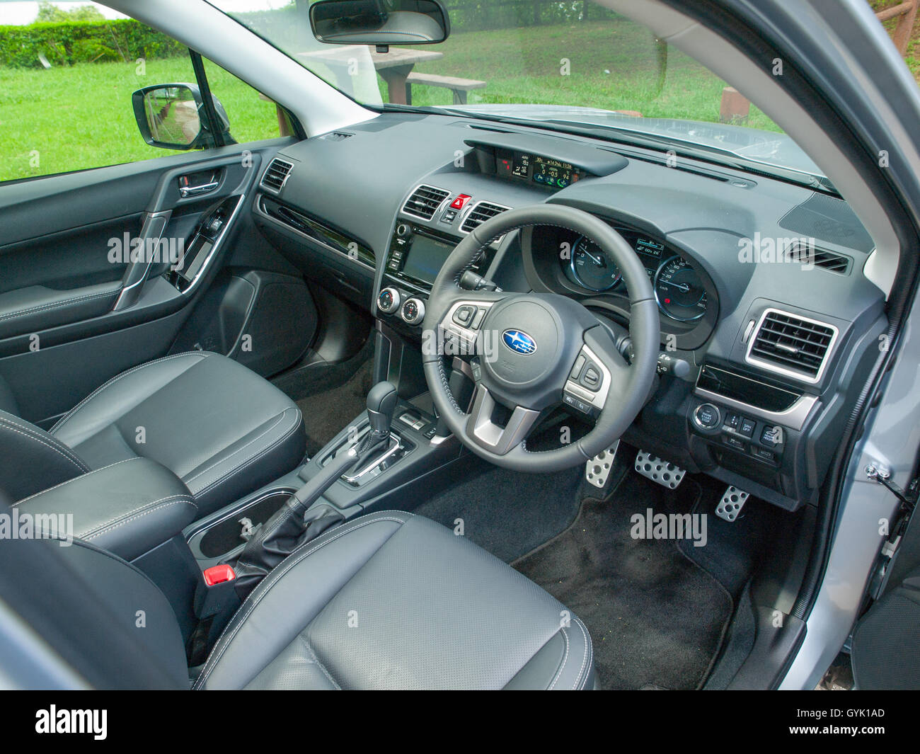 Hong Kong, China May 6, 2016 : Subaru Forester 2.0 XT 2016 Interior on May  6 2016 in Hong Kong Stock Photo - Alamy