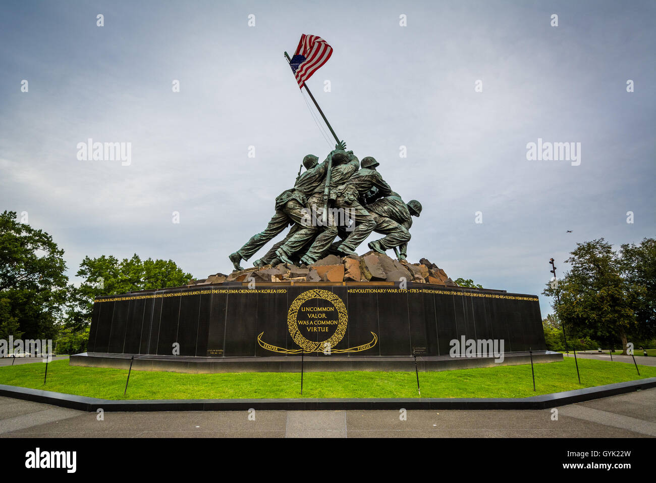 The US Marine Corps War Memorial in Arlington, Virginia. Stock Photo