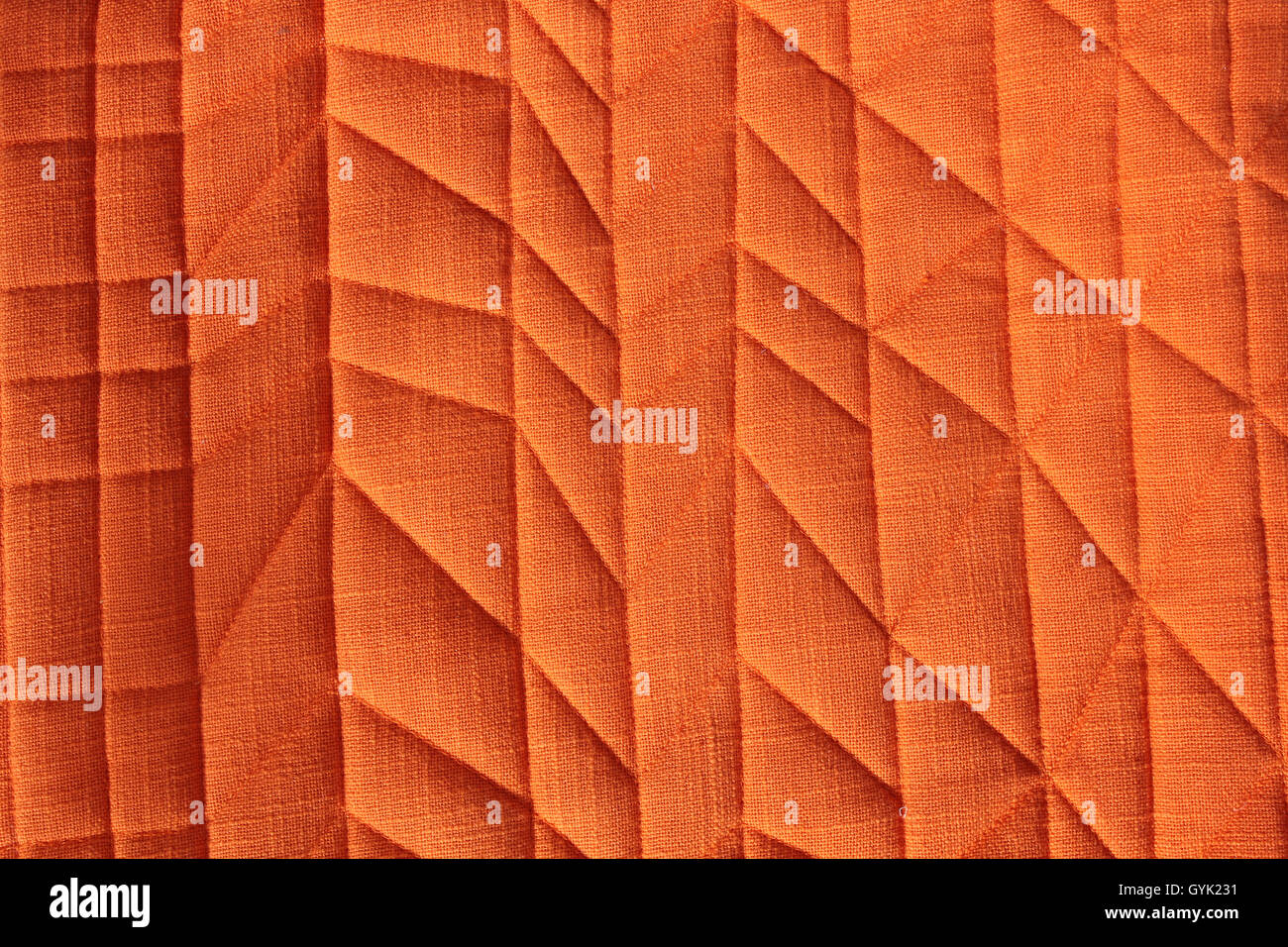 A close up of s rich, vibrant fabric. Interior design inspiration. Stock Photo