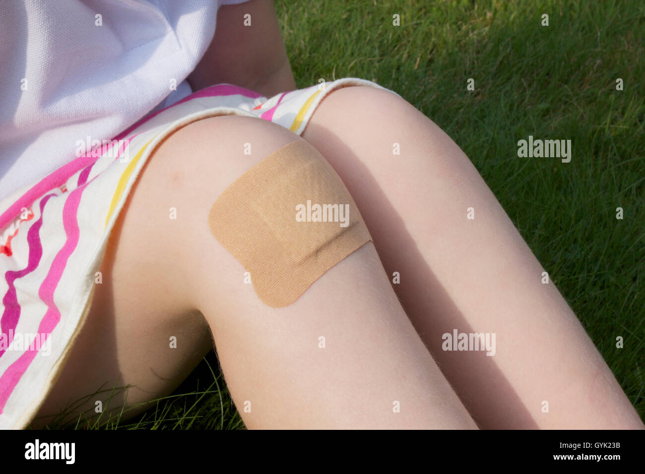 Injured Woman's Crotch With Plasters On White Background Stock Photo,  Picture and Royalty Free Image. Image 101262784.