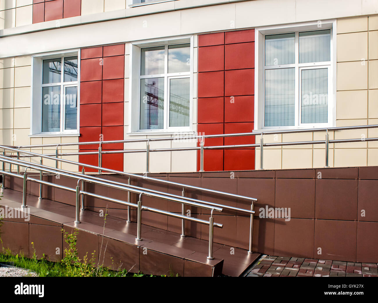 new plastic windows in the house outdoor on summer day Stock Photo Alamy