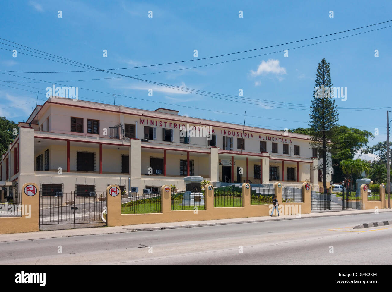 Ministerio de la Industria Alimentaria (Ministry of Food Industry) in the Playa area of Havana, Cuba. Stock Photo