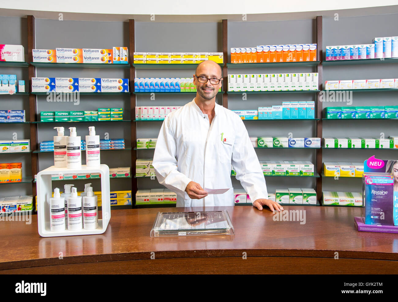 Pharmacy, pharmacist, portrait, male Stock Photo
