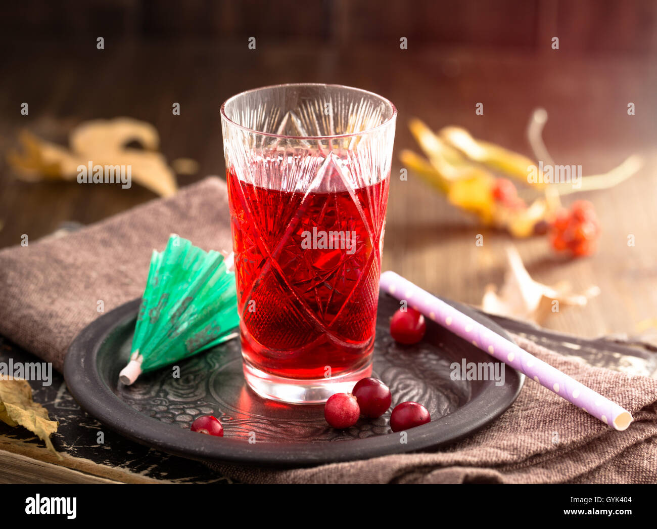 Shot glass of liquor Stock Photo