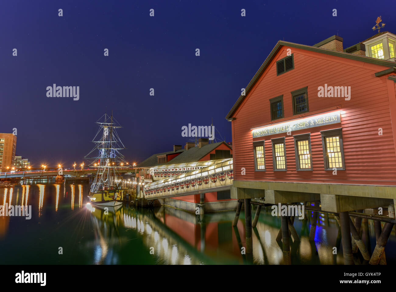 The Boston Tea Party Museum, in Boston Harbor in Massachusetts, USA