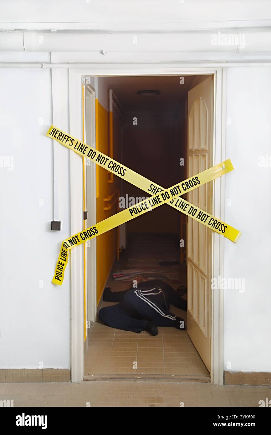 Crime scene signs Stock Photo Alamy