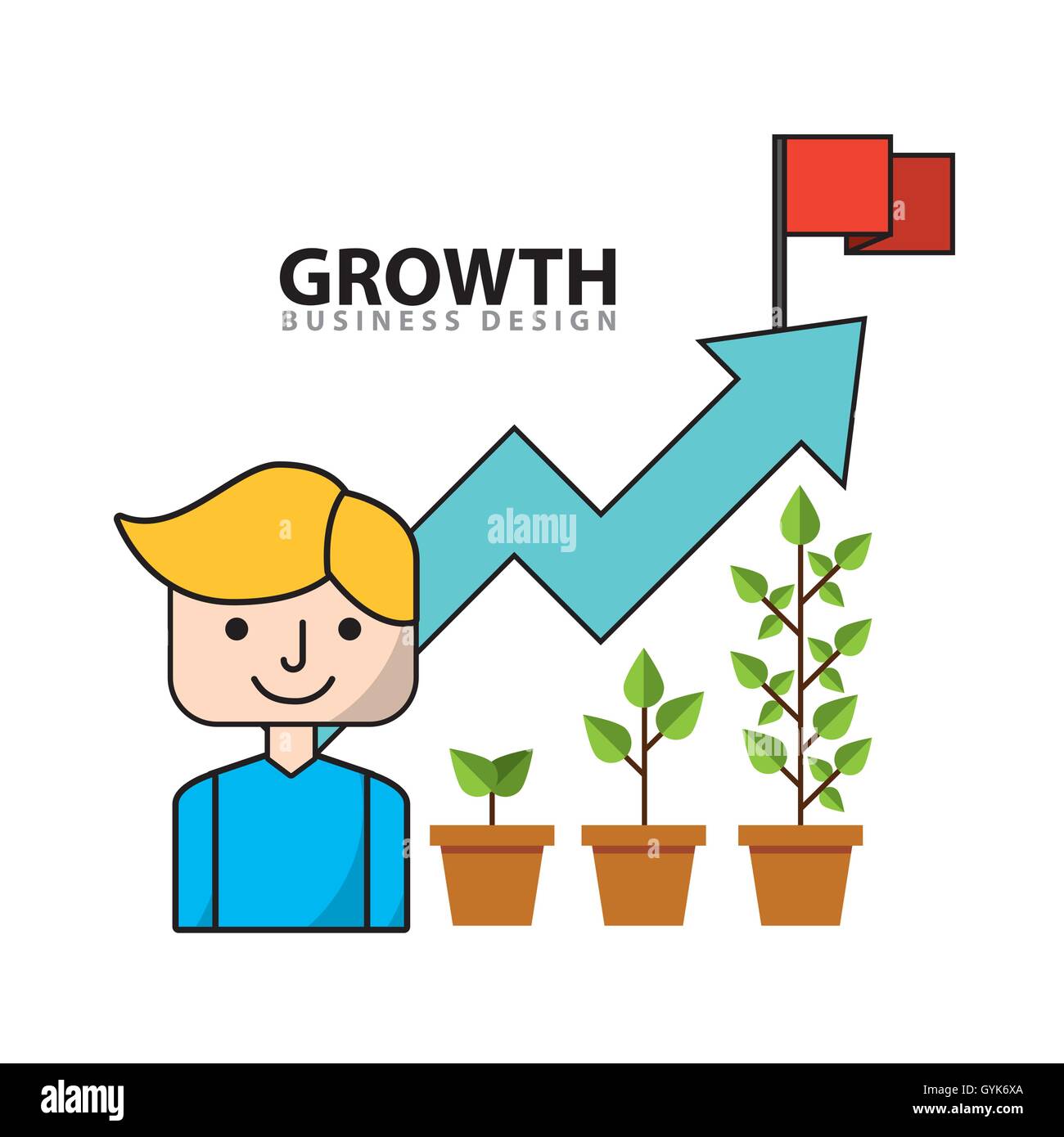 business growth flat line icons Stock Vector Image & Art - Alamy