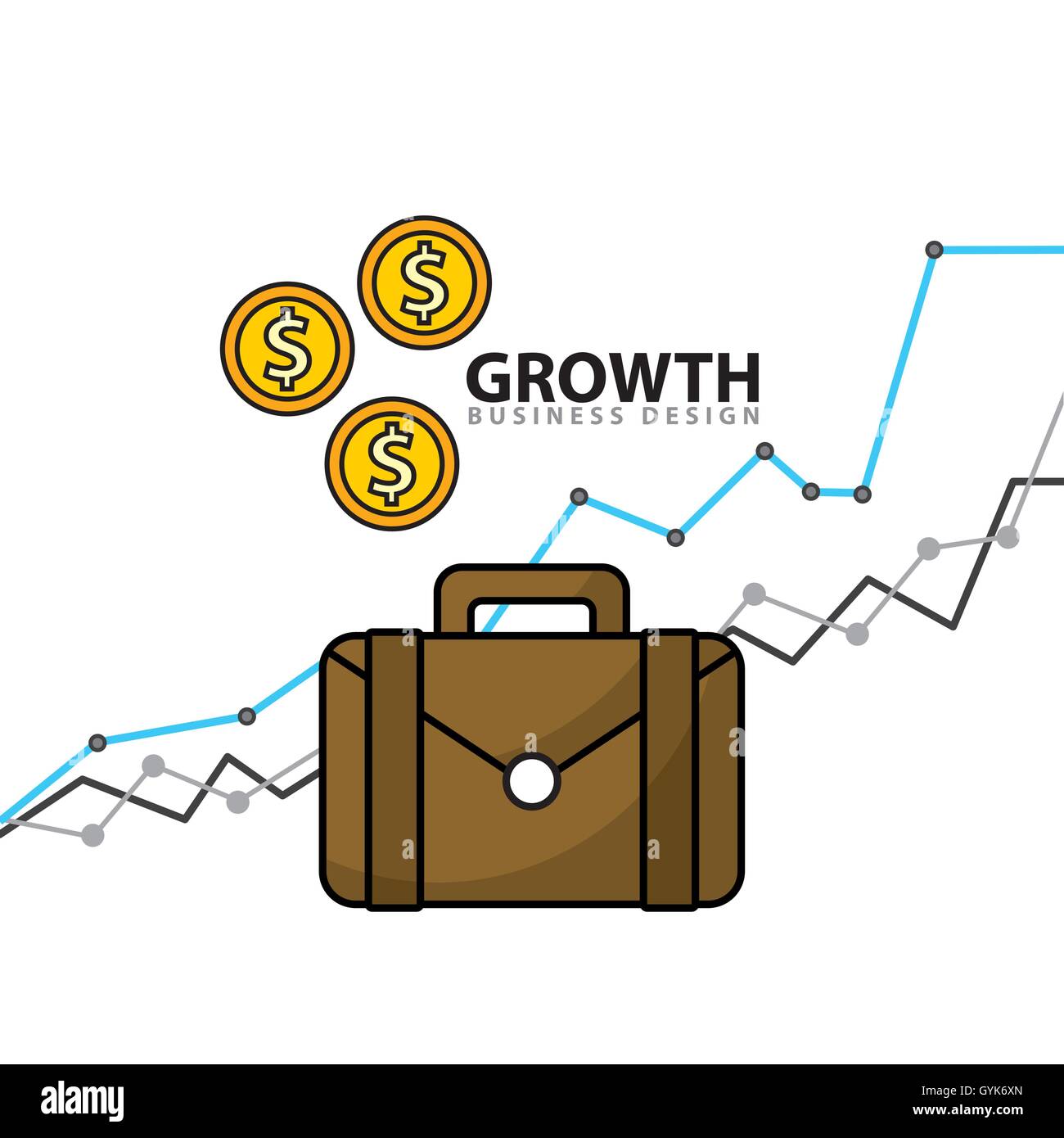 business growth flat line icons Stock Vector Image & Art - Alamy